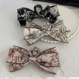 Acrylic Bowknot Hair Clip for Women Grip Clip Printed Claw Clip