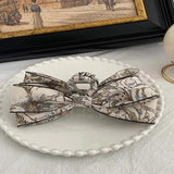 Acrylic Bowknot Hair Clip for Women Grip Clip Printed Claw Clip
