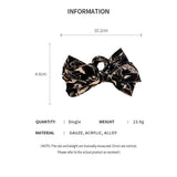 Acrylic Bowknot Hair Clip for Women Grip Clip Printed Claw Clip