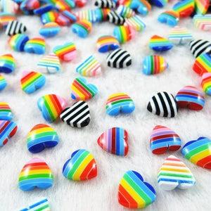 Heart Shape Resin Beads 10mm 100pcs DIY Craft Scrapbooking Accessories