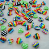 Heart Shape Resin Beads 10mm 100pcs DIY Craft Scrapbooking Accessories