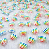 Heart Shape Resin Beads 10mm 100pcs DIY Craft Scrapbooking Accessories