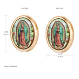 DIY Necklace Bracelet Rosary Chaplet Parts Oval Virgin Mary Bead