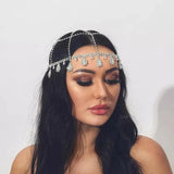 Boho Bridal Wedding Head Chain Hair Jewelry for Women