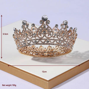 Gold Baroque Style Bridal Beauty Crown