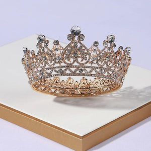 Gold Baroque Style Bridal Beauty Crown