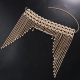 Rhinestone Headband with Tassel for Women