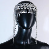 Rhinestone Headband with Tassel for Women