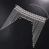 Rhinestone Headband with Tassel for Women