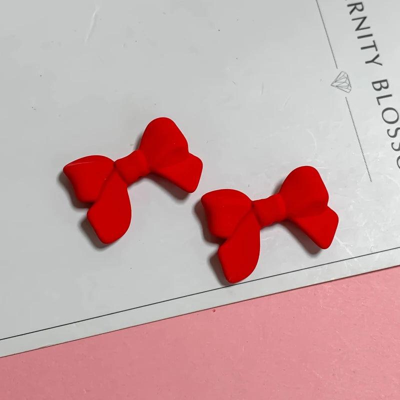10pcs Bow Resin Plastic Beads Earring Accessories Jewelry Making
