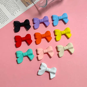 10pcs Bow Resin Plastic Beads Earring Accessories Jewelry Making