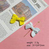 10pcs Bow Resin Plastic Beads Earring Accessories Jewelry Making