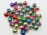 Metallic Acrylic Christmas Round Beads 6mm-10mm DIY Craft