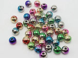 Metallic Acrylic Christmas Round Beads 6mm-10mm DIY Craft