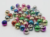 Metallic Acrylic Christmas Round Beads 6mm-10mm DIY Craft
