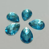 100 Flatback Acrylic Rhinestone TearDrop Gem Bead 13X18mm No Hole