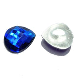 100 Flatback Acrylic Rhinestone TearDrop Gem Bead 13X18mm No Hole