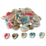 50Pcs 10*15mm Shell Beads Starfish Printed Loose Beads Beach Accessories