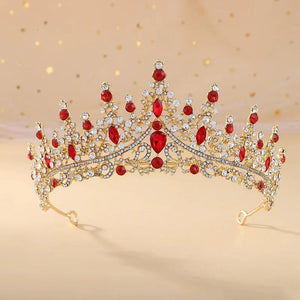 Baroque Rhinestone Crystal AB Tiaras Bride Headdress Prom Crown