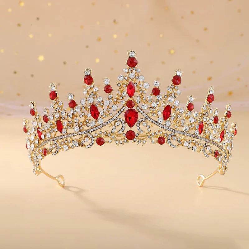 Baroque Rhinestone Crystal AB Tiaras Bride Headdress Prom Crown