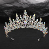 Baroque Rhinestone Crystal AB Tiaras Bride Headdress Prom Crown
