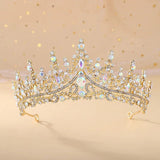 Baroque Rhinestone Crystal AB Tiaras Bride Headdress Prom Crown