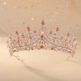 Baroque Rhinestone Crystal AB Tiaras Bride Headdress Prom Crown