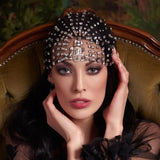 Bridal Headband Hat Wedding Crystal Head Chain Hair Accessories