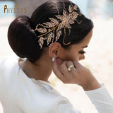 Alloy Leaf Crystal Bridal Headpiece