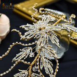 Alloy Leaf Crystal Bridal Headpiece