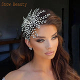 Alloy Leaf Crystal Bridal Headpiece
