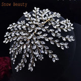 Alloy Leaf Crystal Bridal Headpiece