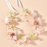 Pearl Flower Wreath Bride Headband Wedding Hair Jewelry