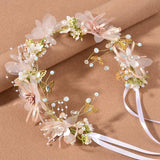 Pearl Flower Wreath Bride Headband Wedding Hair Jewelry