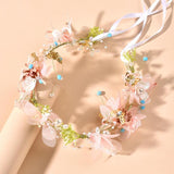 Pearl Flower Wreath Bride Headband Wedding Hair Jewelry