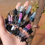 Multicolored RAW Quartz Crystal Crown Hair Hoop