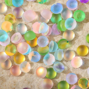 50PCS 5MM Opal Rhinestones 3D Flatback Semicircle Beads Nail Art Decor