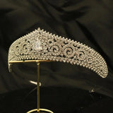 Silver Tiara Bridal Zircon Crown Wedding Hair
