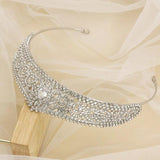 Silver Tiara Bridal Zircon Crown Wedding Hair