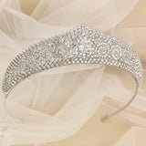 Silver Tiara Bridal Zircon Crown Wedding Hair