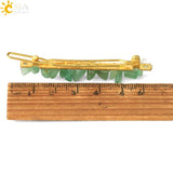 CSJA Crystal Barrette Irregular Natural Stone Hair Clip G625
