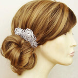 Vintage Crystal Peacock Feather Hair Comb