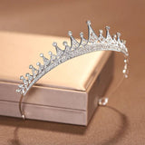 Silver-Colour Wedding Crown Tiara for Women