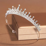 Silver-Colour Wedding Crown Tiara for Women