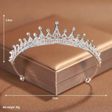 Silver-Colour Wedding Crown Tiara for Women