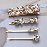 Crystal Hair Clips Rhinestone Barrettes Femme Hair Accessories