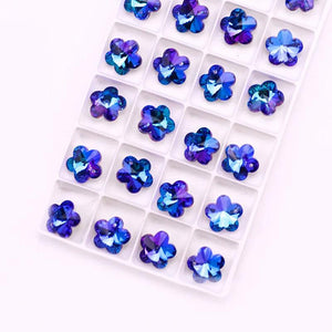 Crystal Glass Carved Drop Pendant Loose Diamond Bead Jewelry Making DIY