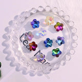 Crystal Glass Carved Drop Pendant Loose Diamond Bead Jewelry Making DIY