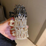 Rhinestones Pearl Hair Claw Clip Headwear Wedding Hair Jewelry