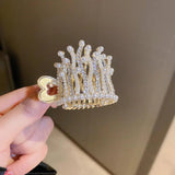 Rhinestones Pearl Hair Claw Clip Headwear Wedding Hair Jewelry